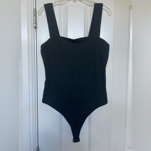Nuuds Black Square neck Tank Bodysuit